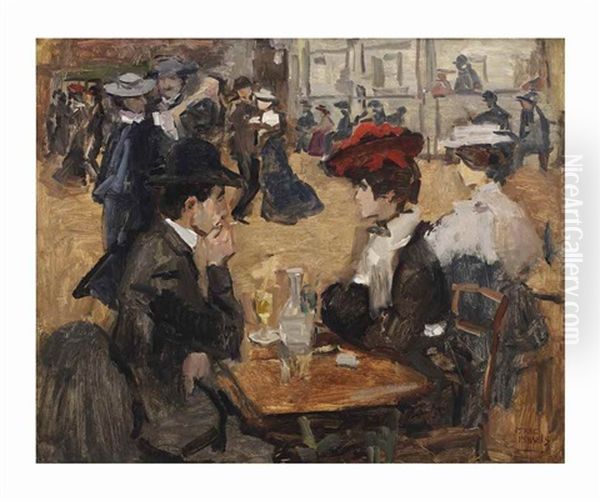 Cafe Dansant, Moulin De La Galette, Paris Oil Painting by Isaac Israels