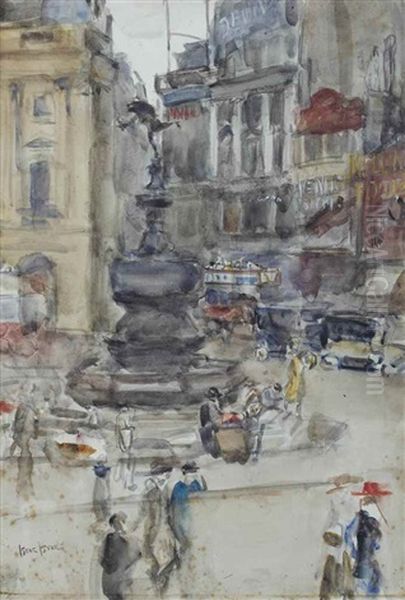 Picadilly Circus, London Oil Painting by Isaac Israels