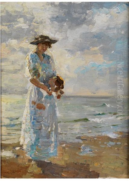 Junge Dame Am Strand Oil Painting by Isaac Israels