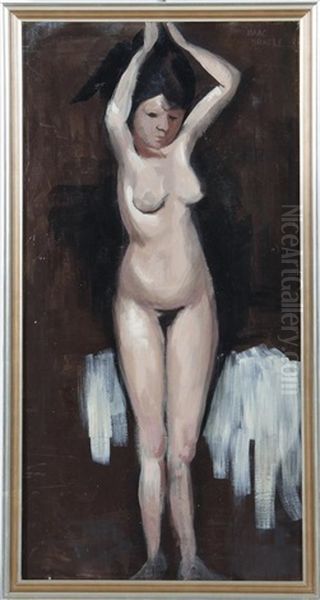 Standing Nude Oil Painting by Isaac Israels