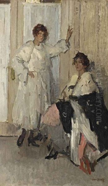 The Mannequins Ippy And Gertie At Hirsch, Amsterdam by Isaac Israels