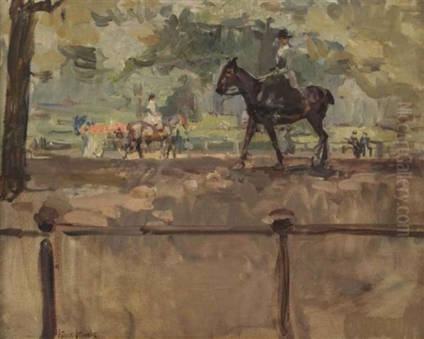 Morning Ride In Hyde Park, London Oil Painting by Isaac Israels