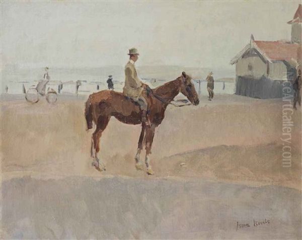 An Equestrian On The Boulevard Of Scheveningen Oil Painting by Isaac Israels