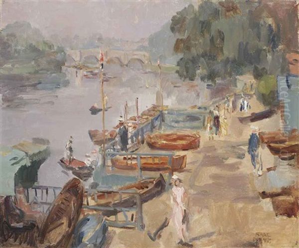 The Thames Near Richmond Oil Painting by Isaac Israels