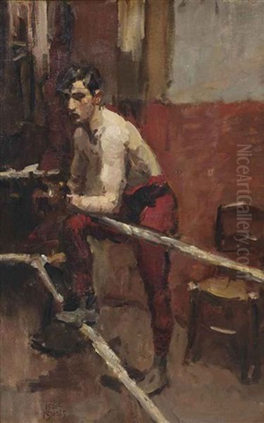 Boxer Theo Huizenaar Oil Painting by Isaac Israels