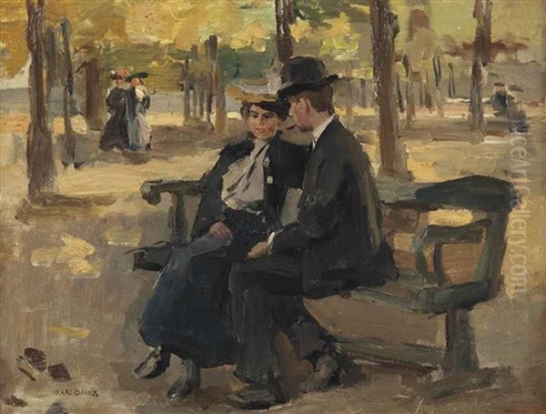 An Afternoon In The Bois De Boulogne, Paris Oil Painting by Isaac Israels