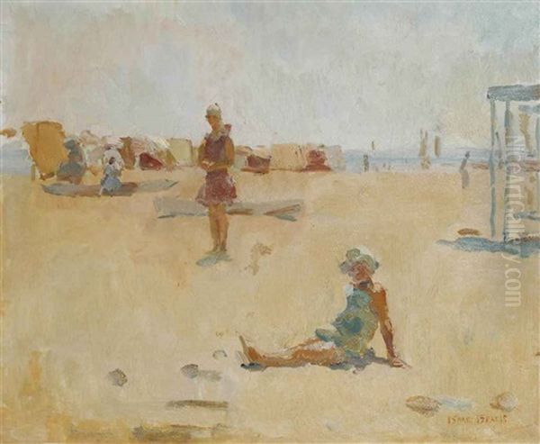 Bathers On The Beach Of Viareggio, Italy Oil Painting by Isaac Israels