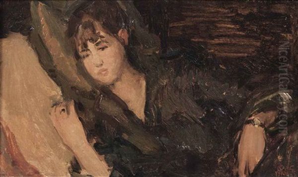 Resting Girl Oil Painting by Isaac Israels