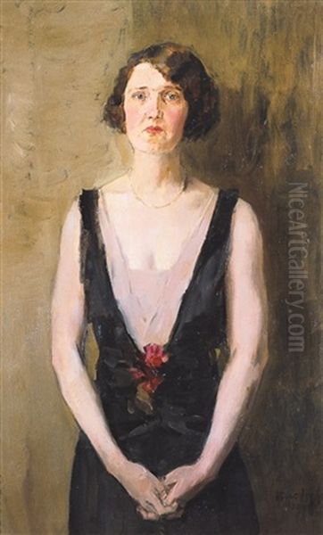 Portret Van Beulah Watson, Echtgenote Van Generaal L. Roy Watson Oil Painting by Isaac Israels