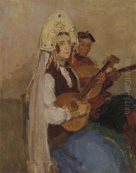 A Wonderful Tune Oil Painting by Isaac Israels