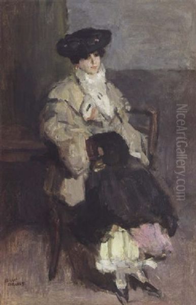 Une Parisienne Oil Painting by Isaac Israels