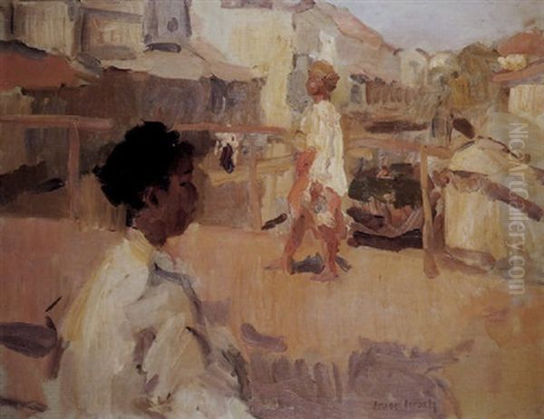 Bridge, Batavia Oil Painting by Isaac Israels