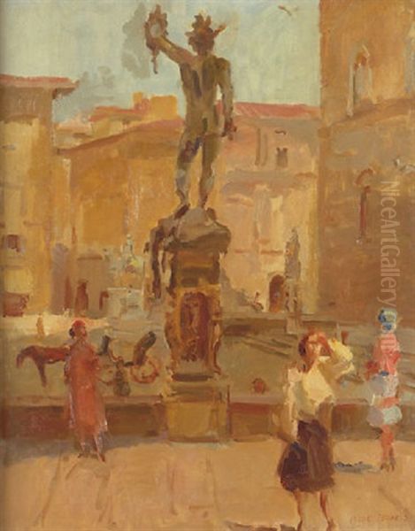 Piazza Della Signoria, Florence Oil Painting by Isaac Israels