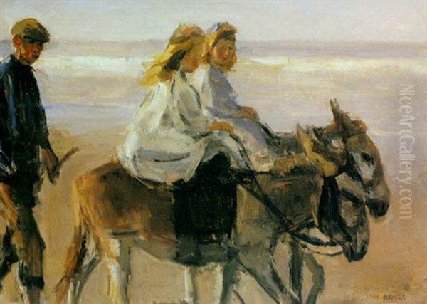 Doney Riding On Scheveningen Beach by Isaac Israels