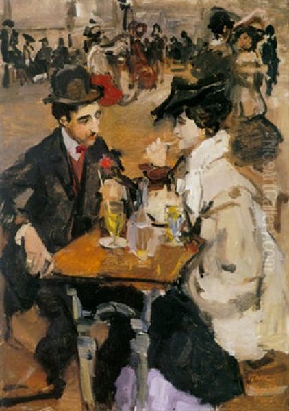 Moulin Dela Galette Oil Painting by Isaac Israels