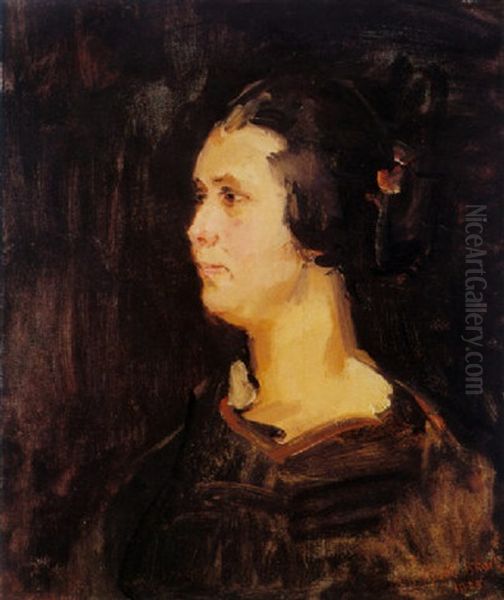 A Portrait Of Melie Pan-born Oil Painting by Isaac Israels