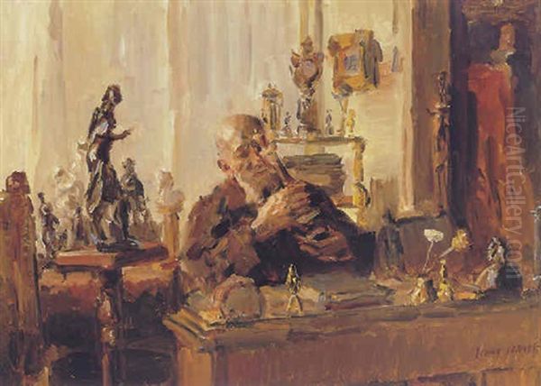 The Antiquair Oil Painting by Isaac Israels