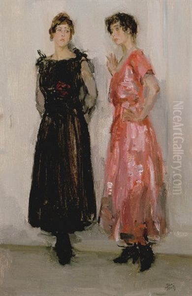 Twee Mannequins by Isaac Israels