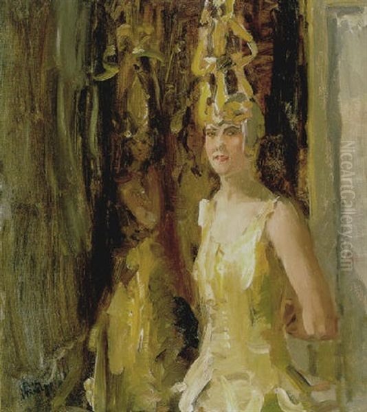 Revuemeisje Oil Painting by Isaac Israels