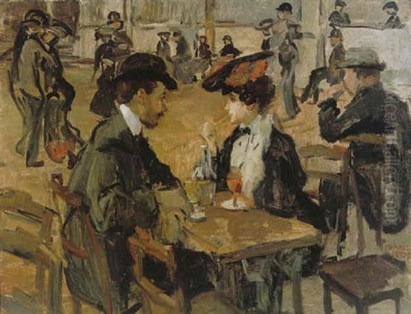 Cafe Dansant, Moulin De La Galette Oil Painting by Isaac Israels