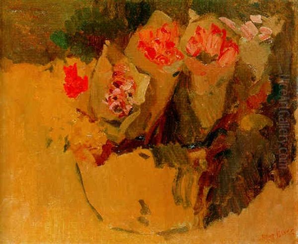 Rijnsburger Bloemenmand Oil Painting by Isaac Israels