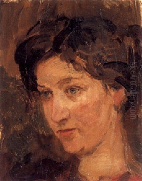 Portrait Of The Artist Jo Bauerstumpff Oil Painting by Isaac Israels