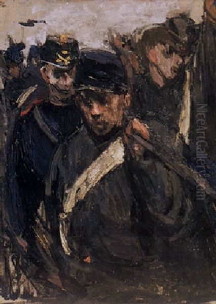 De Kolonialen Oil Painting by Isaac Israels