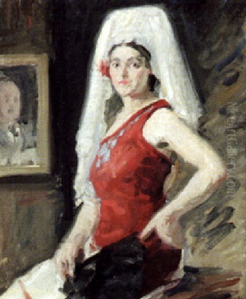 Portrait Of A Spanish Senora Oil Painting by Isaac Israels