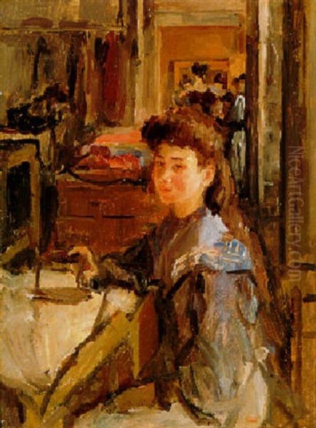 Op Het Atelier Oil Painting by Isaac Israels