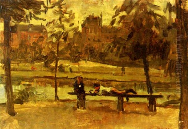 In Het Oosterpark Oil Painting by Isaac Israels