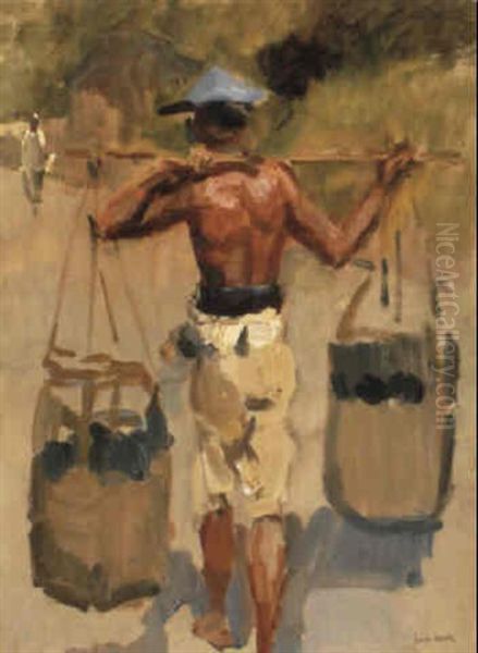 Water Carrier In Batavia Oil Painting by Isaac Israels