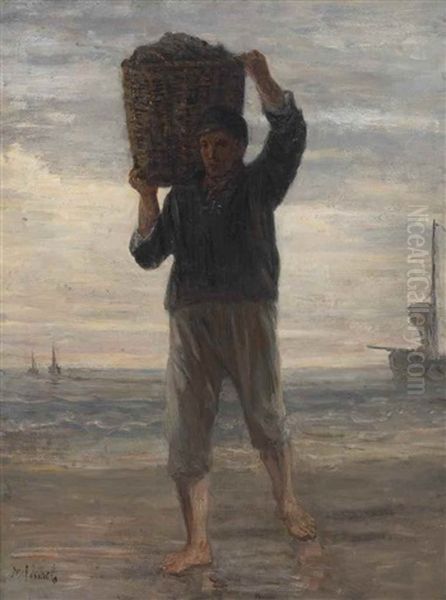 La Decharge De La Maree: The Daily Catch Oil Painting by Jozef Israels