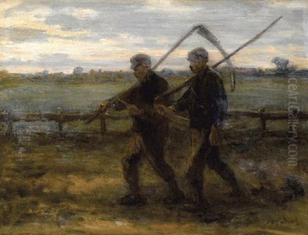 Harvest Oil Painting by Jozef Israels