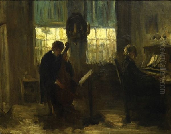 Musicians Oil Painting by Jozef Israels