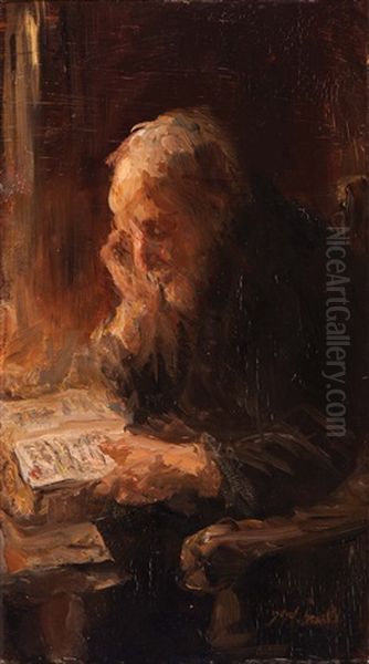 Biblical Literature Oil Painting by Jozef Israels