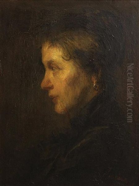 Portrait Of Woman Oil Painting by Jozef Israels