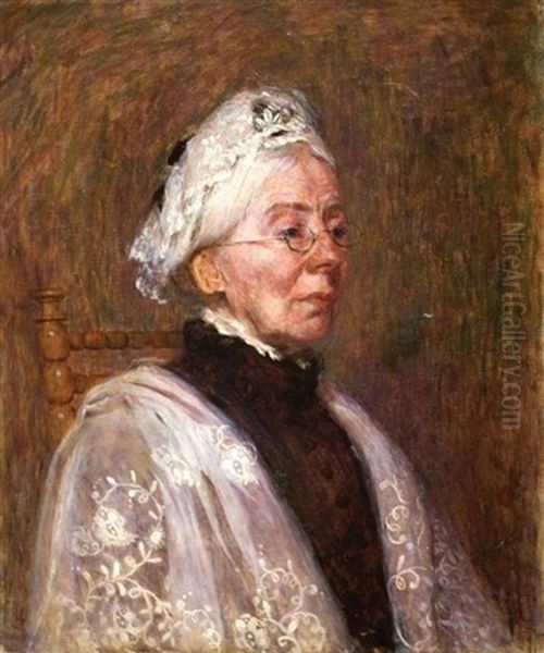 Portrait Of An Old Lady Oil Painting by Jozef Israels