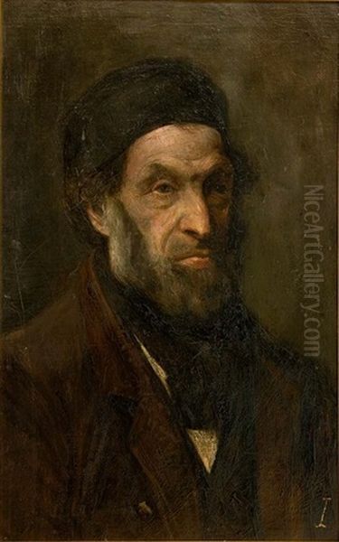 Portrait Of A Jew Oil Painting by Jozef Israels