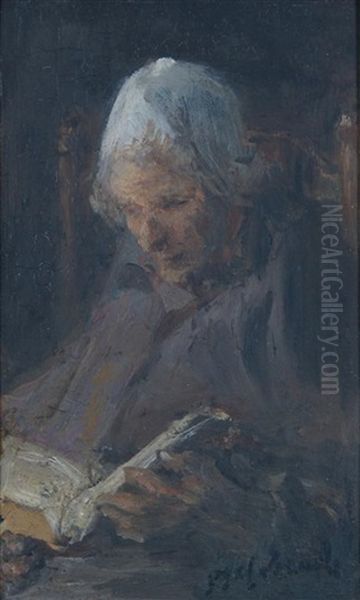 Head Of A Woman Oil Painting by Jozef Israels