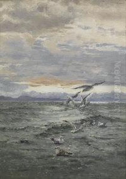 Signs Of Herring Oil Painting by William H. Bartlett