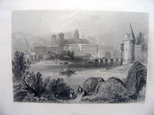 Passau Oil Painting by William H. Bartlett