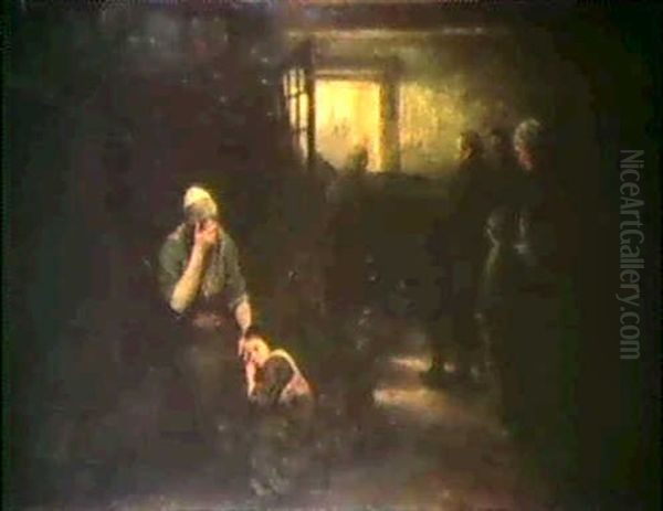 Grief Oil Painting by Jozef Israels