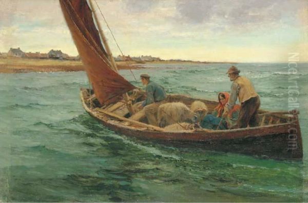 Off To The Fair, Rutland Island Oil Painting by William Henry Bartlett