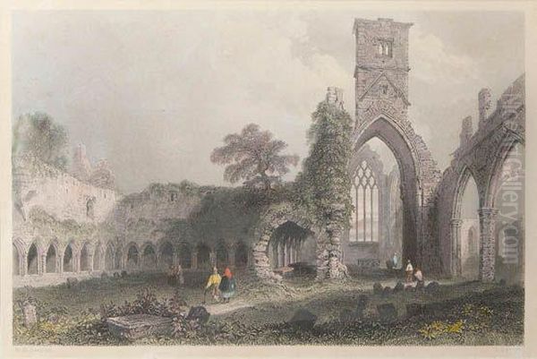 Abbey Of Sligo Oil Painting by William Henry Bartlett