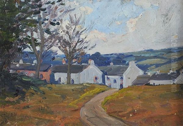 Farm Building In The Glens Oil Painting by Hans (Jean) Iten