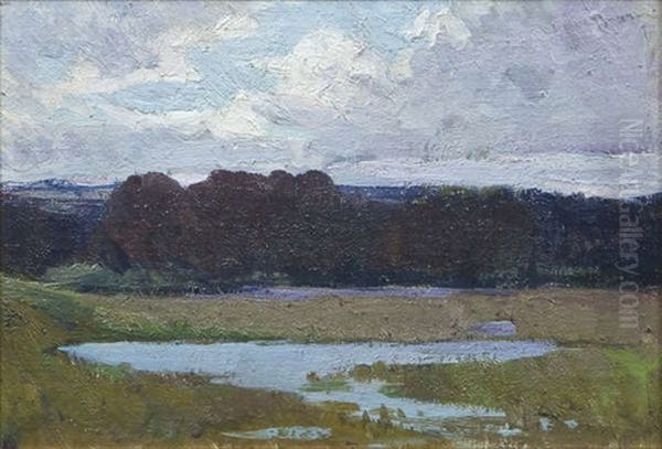 Lagan Meadows Oil Painting by Hans (Jean) Iten