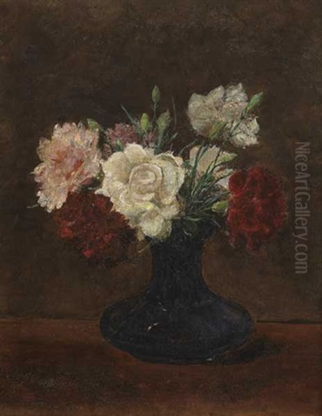 Carnations Oil Painting by Hans (Jean) Iten