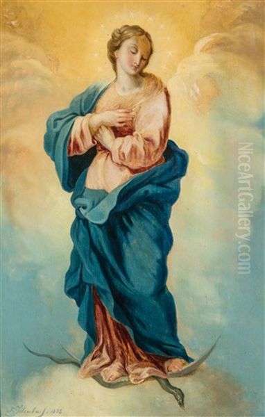 Maria Immaculata Oil Painting by Franz Ittenbach