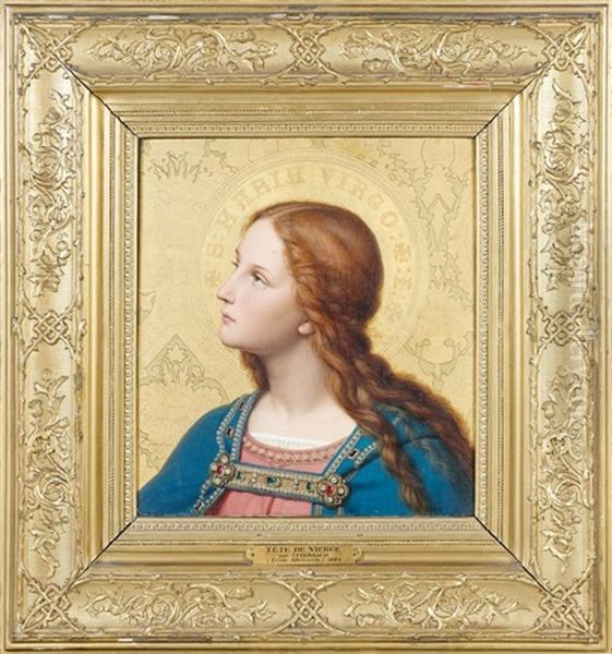 Visage De La Vierge Oil Painting by Franz Ittenbach