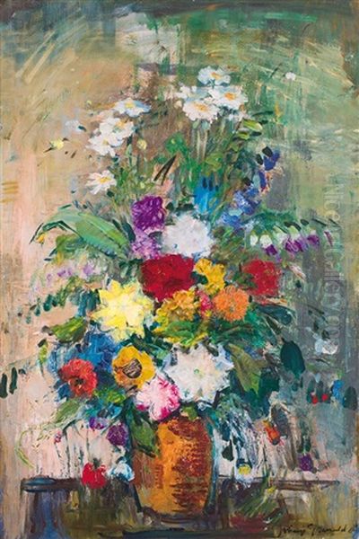 The Great Flower Still Life Oil Painting by Bela Ivanyi Gruenwald